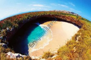 Dunyanın en ilginc yerileri Hidden Beach Meksika
